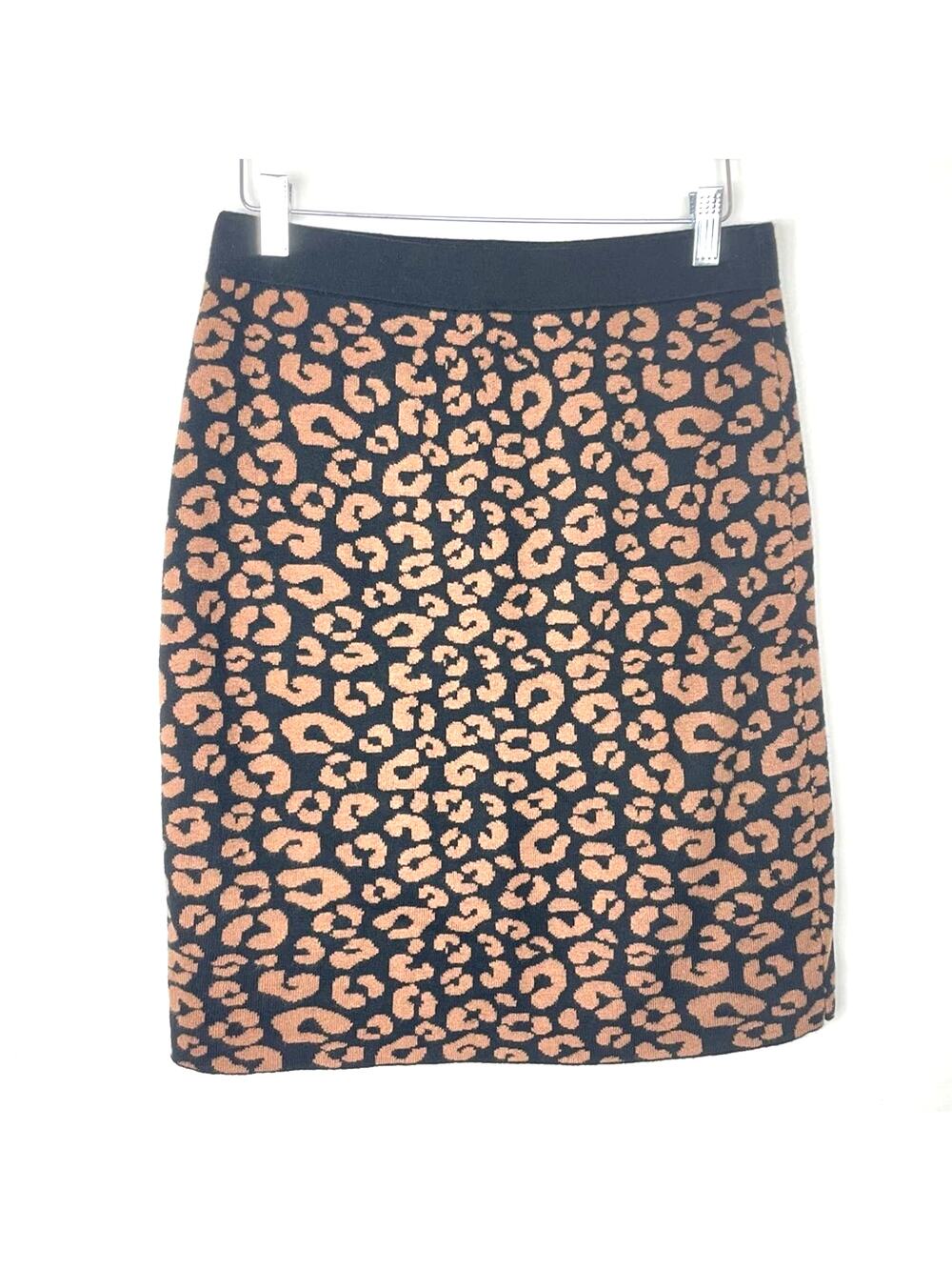 Charter Club | Leopard Print Skirt Stretchy Brown & Black Knee Length S